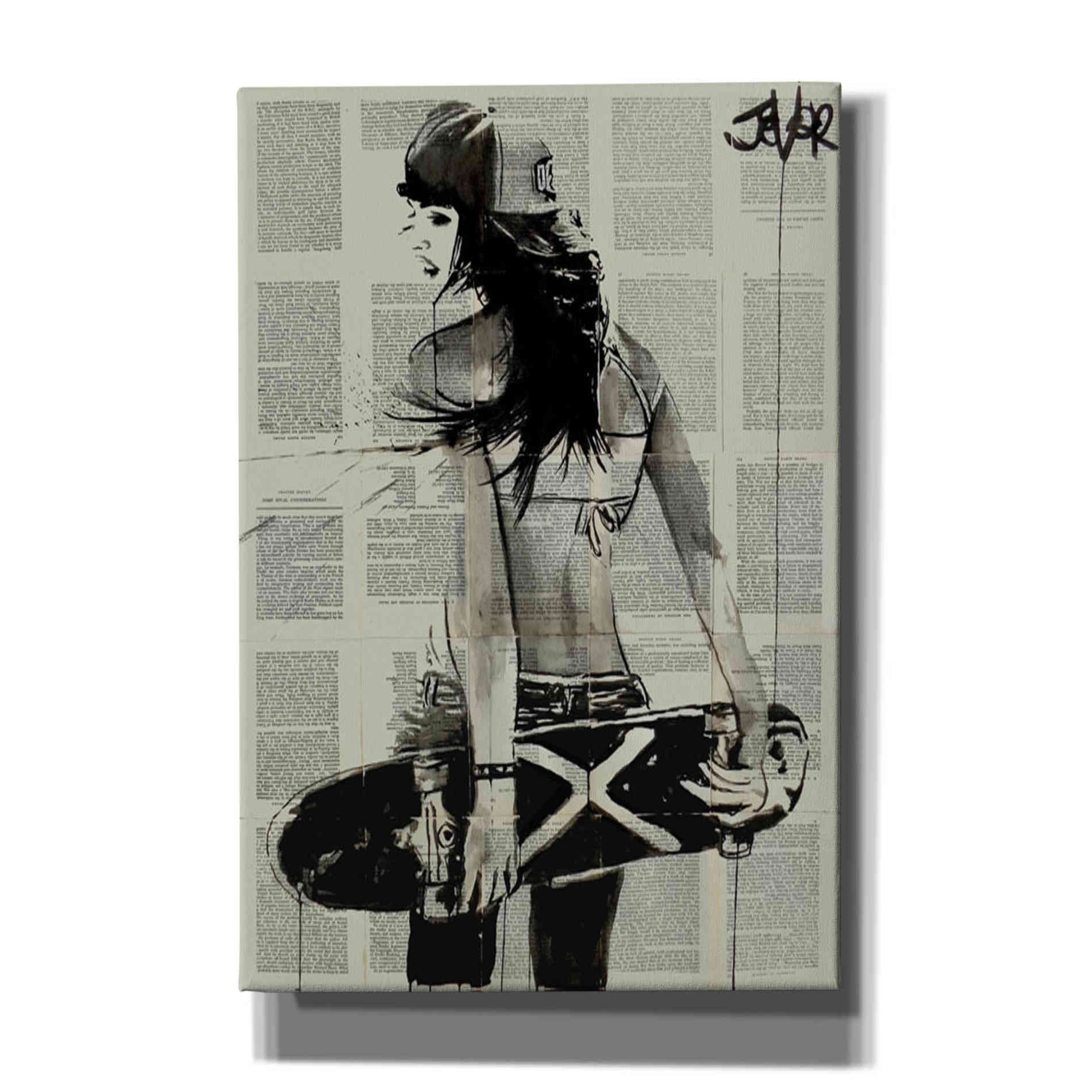 'Sk8Ter Gurl' by Loui Jover, Canvas Wall Art
