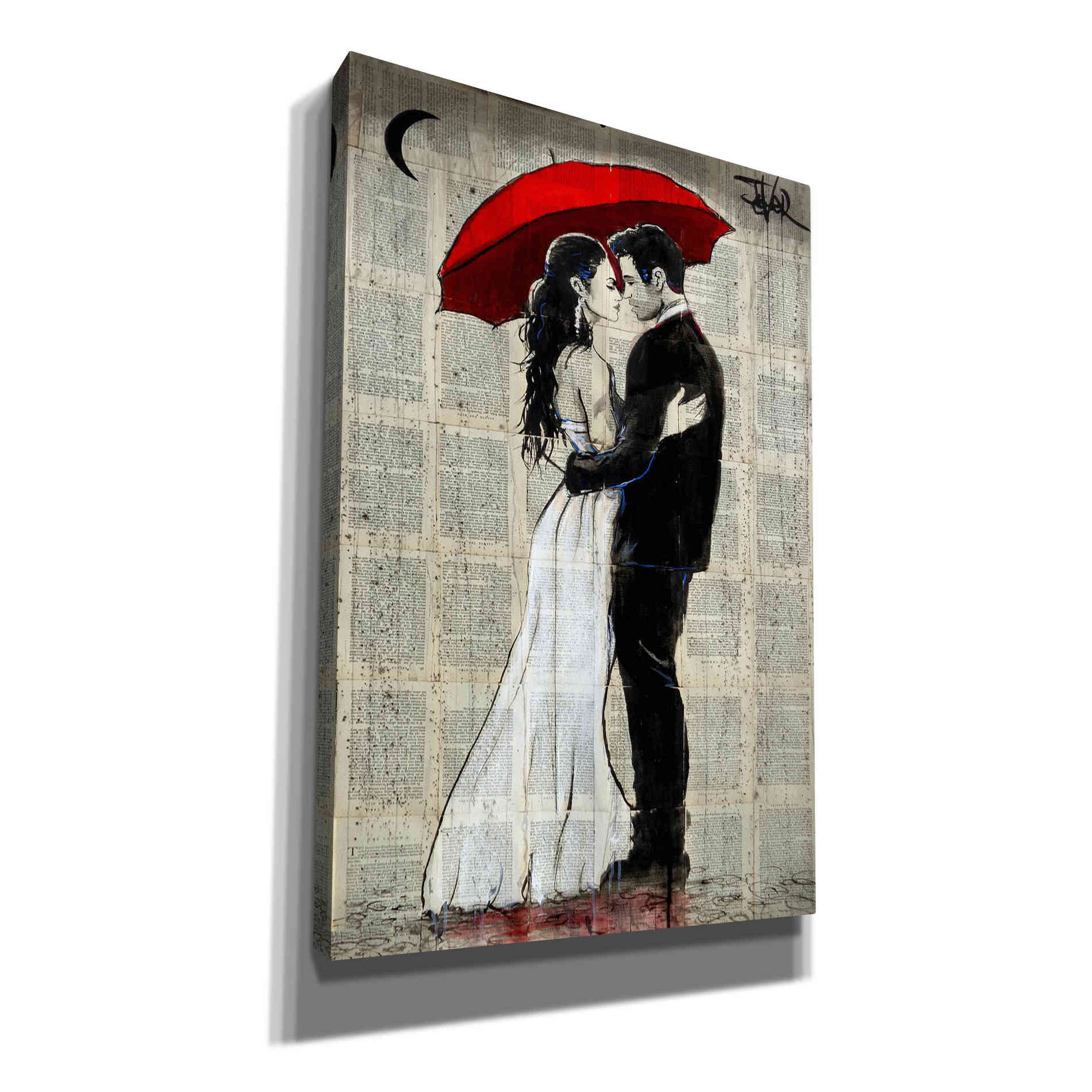 'Some Rainy Night' by Loui Jover, Canvas Wall Art