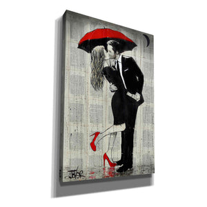 'The Kissing Rain' by Loui Jover, Canvas Wall Art
