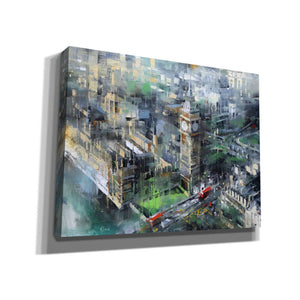 'London Green - Big Ben' by Mark Lague, Canvas Wall Art,Size B Landscape