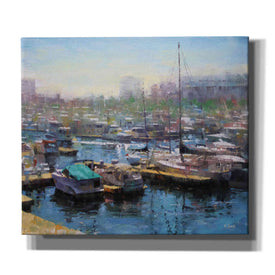 'Chicago Harbor' by Mark Lague, Canvas Wall Art,Size C Landscape