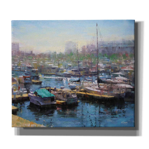 Image of 'Chicago Harbor' by Mark Lague, Canvas Wall Art,Size C Landscape