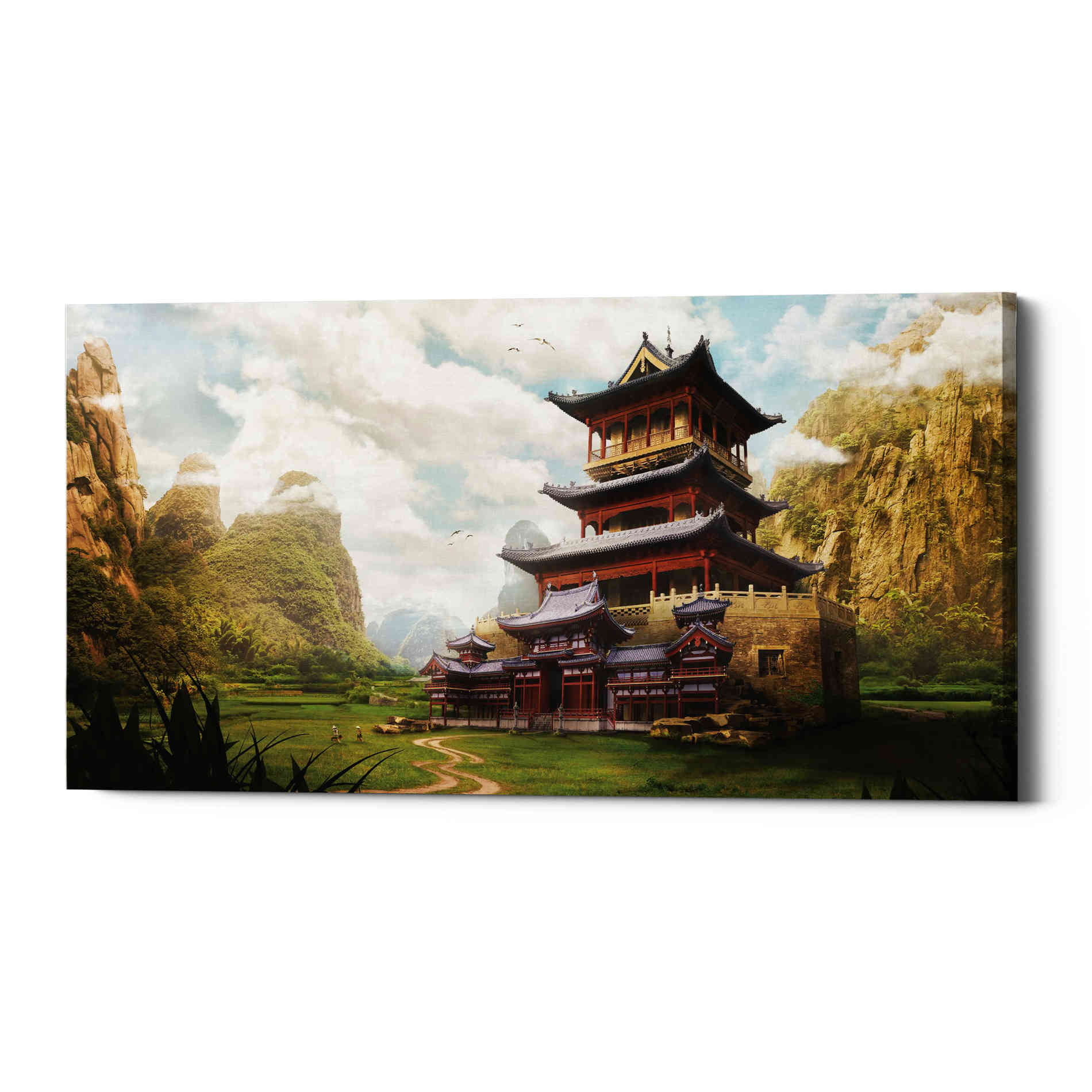 'Hidden Temple' by Jonathan Lam, Giclee Canvas Wall Art