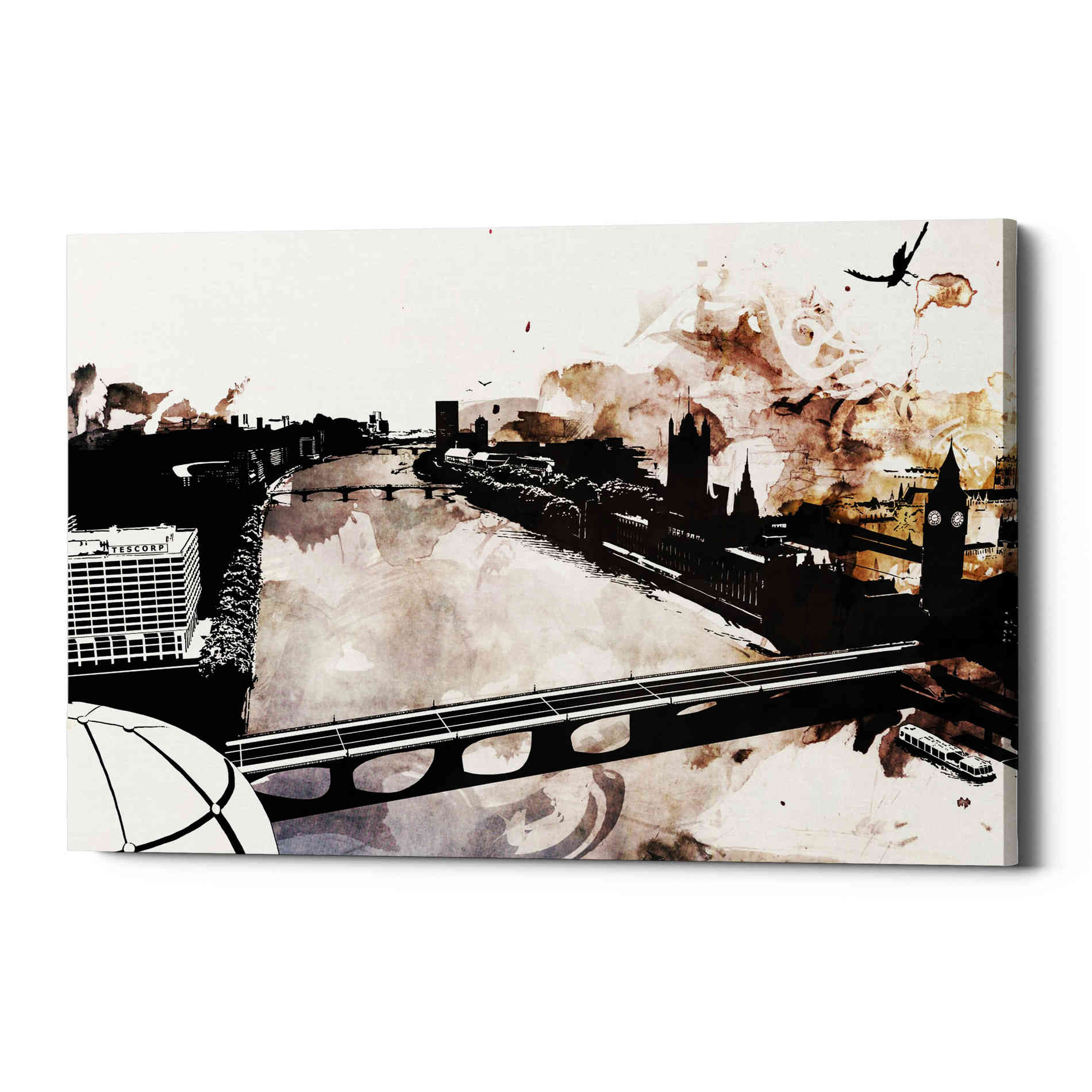 'London Landscape' by Jonathan Lam, Giclee Canvas Wall Art