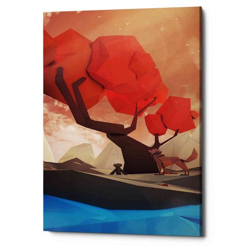 Image of 'The Red Tree' by Jonathan Lam, Giclee Canvas Wall Art