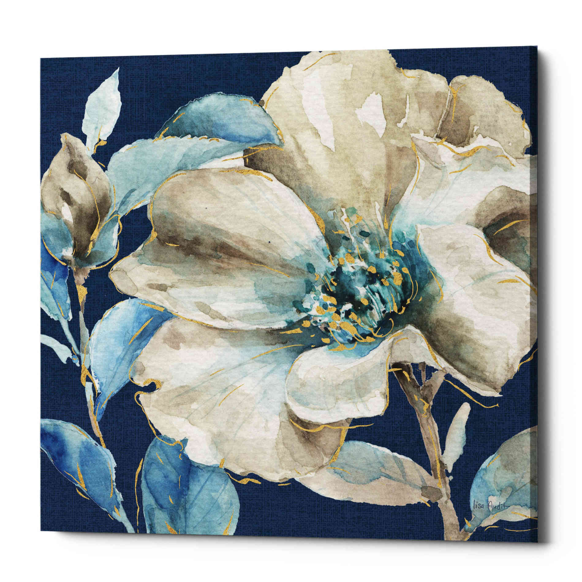 'Indigold IV Navy' by Lisa Audit, Canvas Wall Art,