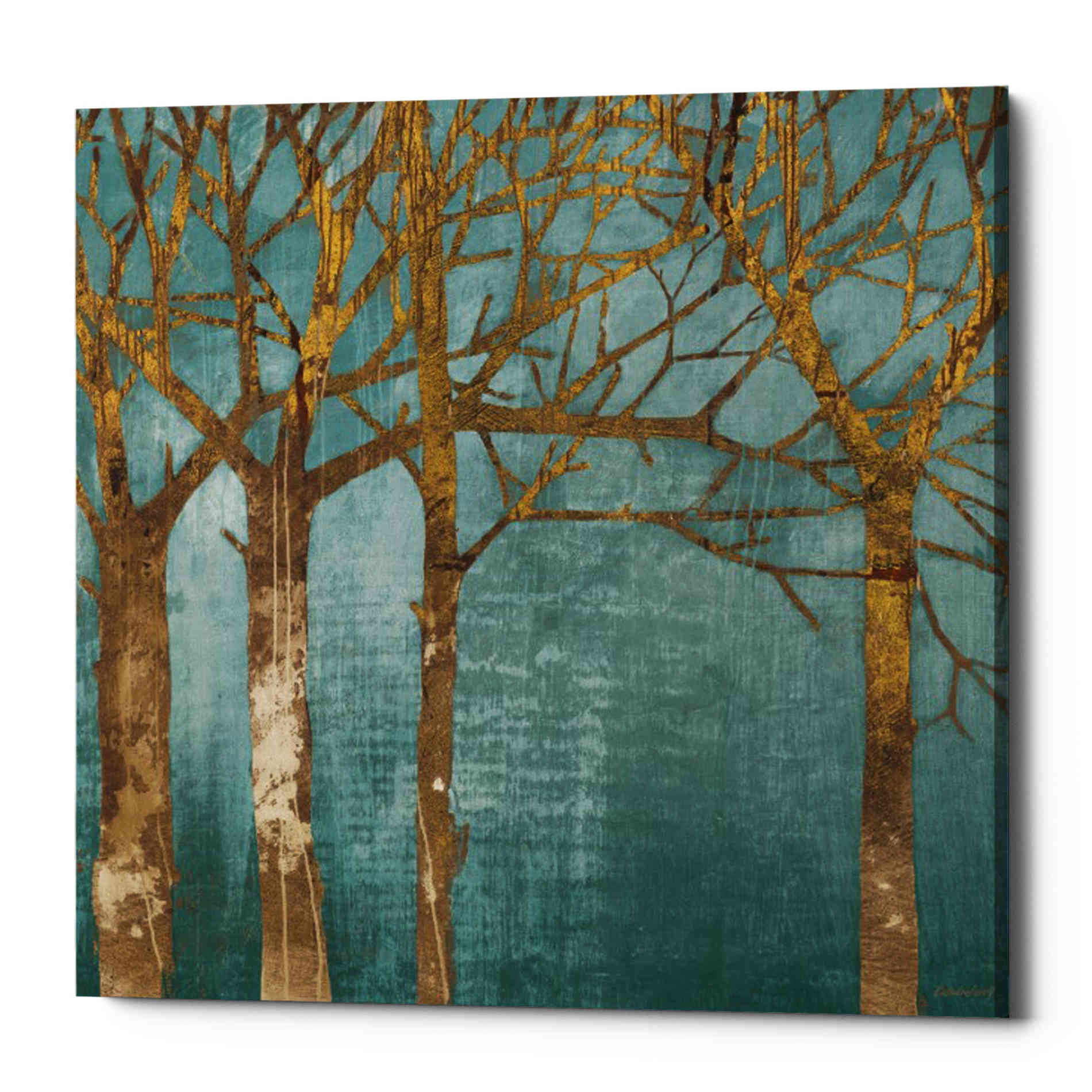 'Golden Day Turquoise' by Kathrine Lovell, Canvas Wall Art