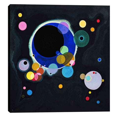 Image of 'Several Circles' by Wassily Kandinsky Canvas Wall Art