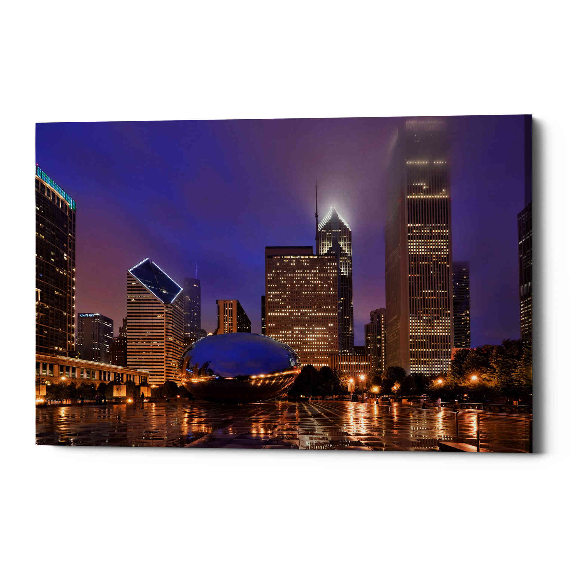 'The Bean in Autumn Rain,' Canvas Wall Art
