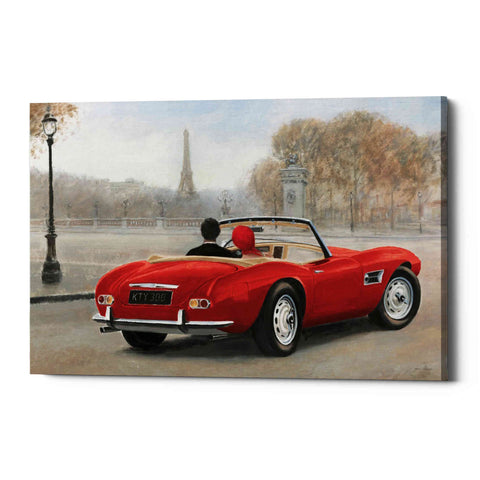 Image of 'A Ride in Paris III Red Car' by Marco Fabiano, Canvas Wall Art