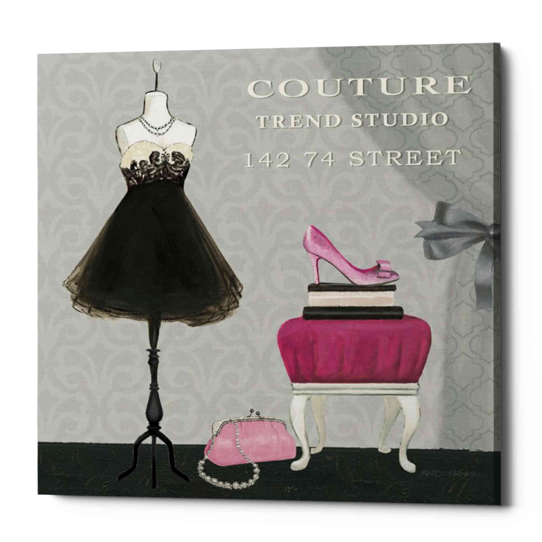 'Dress Fitting Boutique Sq III' by Marco Fabiano, Canvas Wall Art