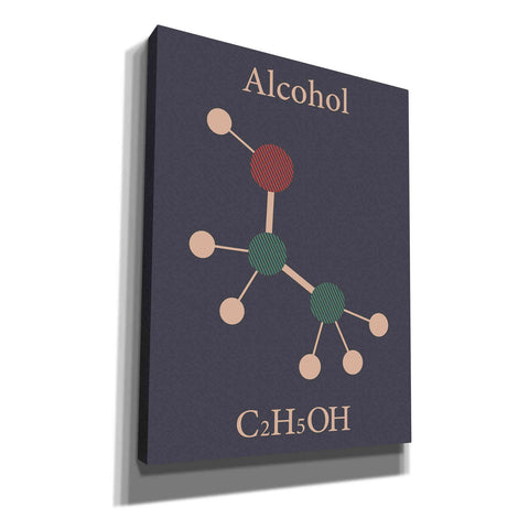 Image of 'Alcohol Molecule' Canvas Wall Art