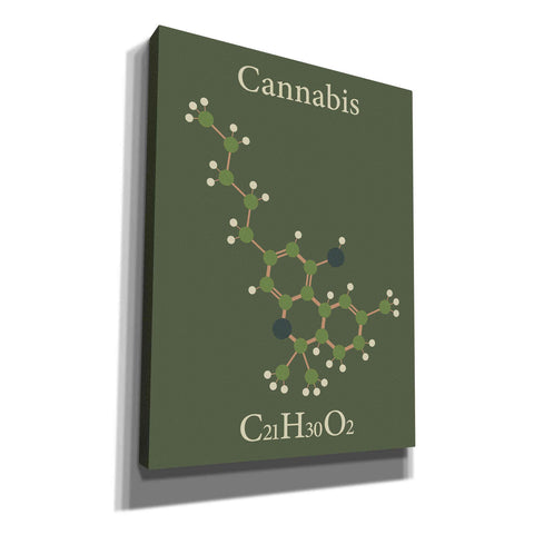 Image of 'Cannabis Molecule' Canvas Wall Art