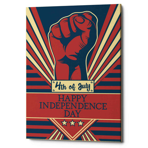 Image of 'Independence Day Fist' Canvas Wall Art