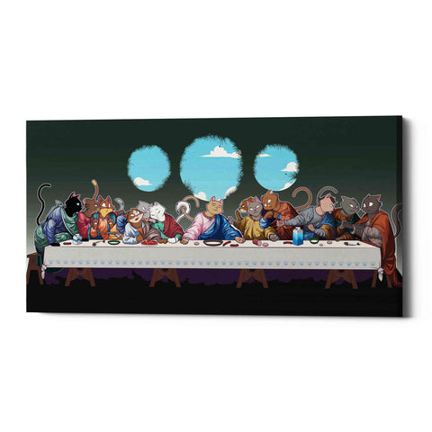 Image of 'The Cat's Last Supper' Canvas Wall Art