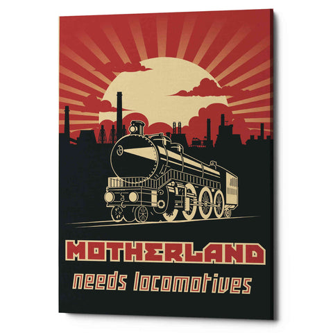Image of 'Motherland Needs Locomotives' Canvas Wall Art