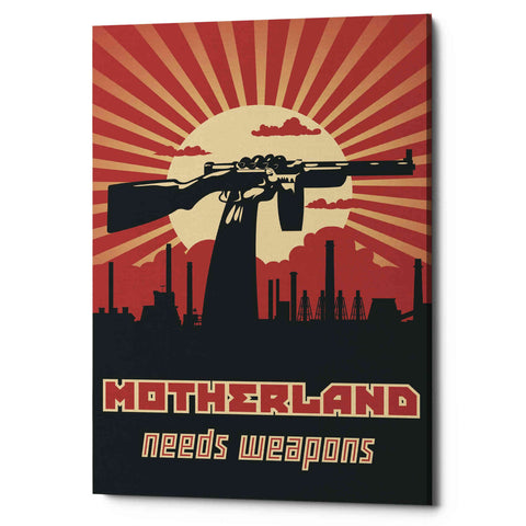 Image of 'Motherland Needs Weapons' Canvas Wall Art