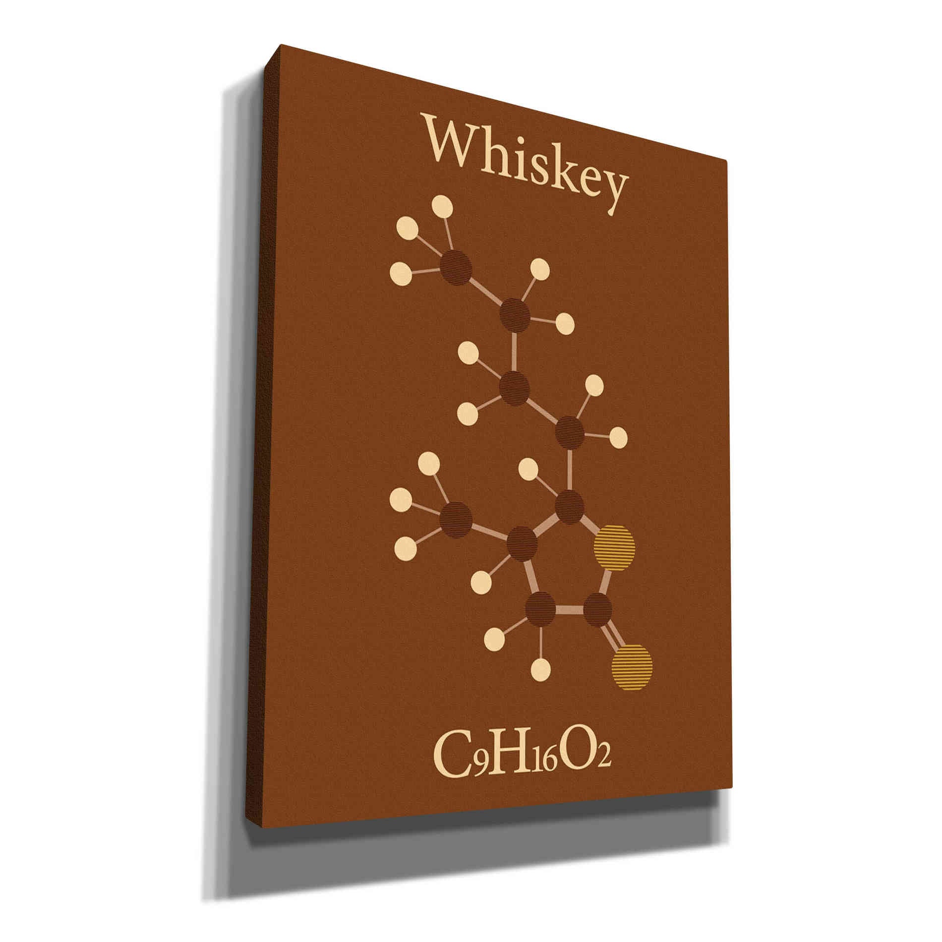 'Whiskey Molecule' Canvas Wall Art