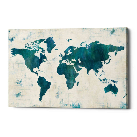 Image of 'Discover the World Blue' by Melissa Averinos, Canvas Wall Art