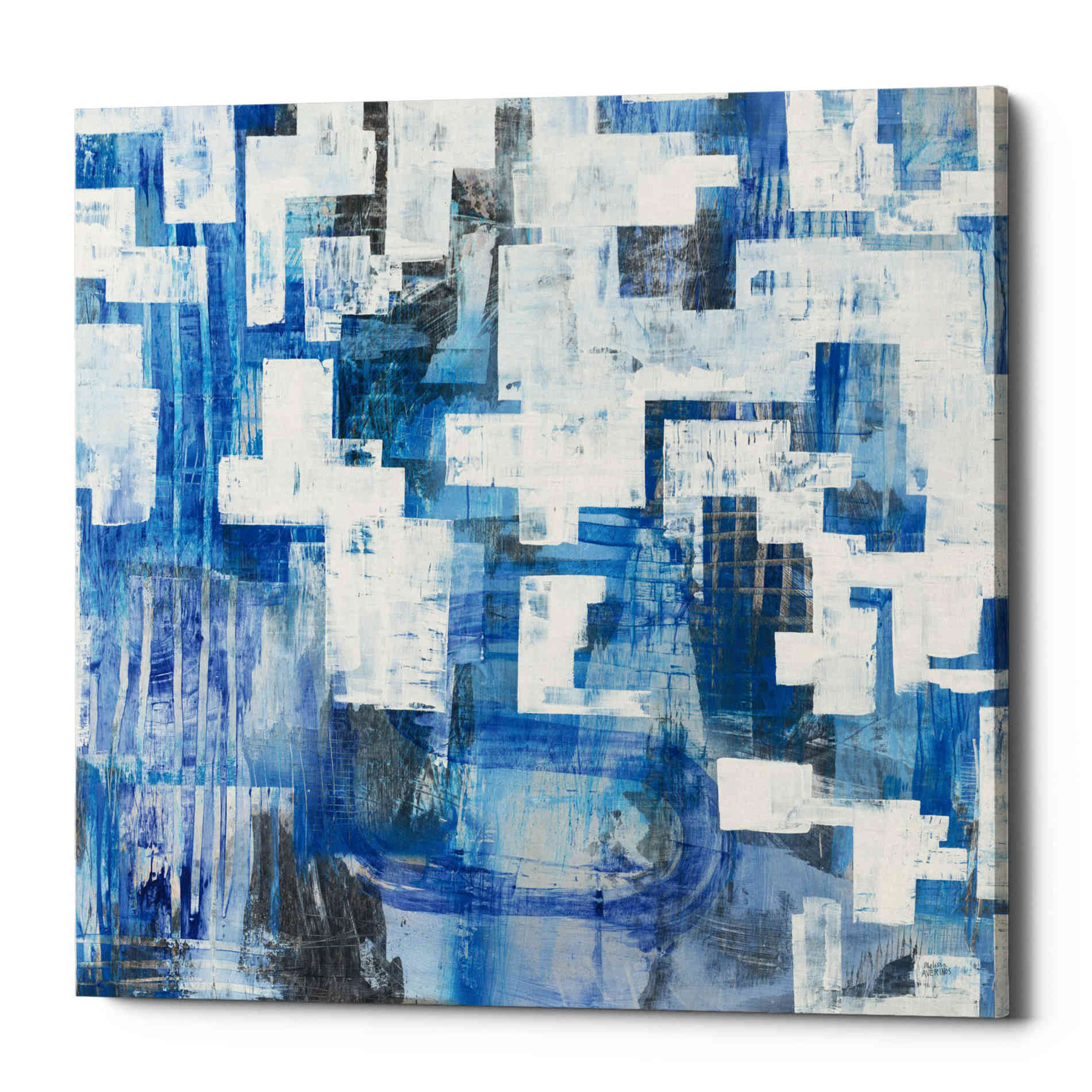 'In Blue A Maze' by Melissa Averinos, Canvas Wall Art