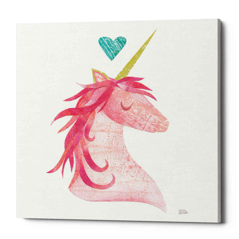 Image of 'Unicorn Magic I Heart Sq' by Melissa Averinos, Canvas Wall Art
