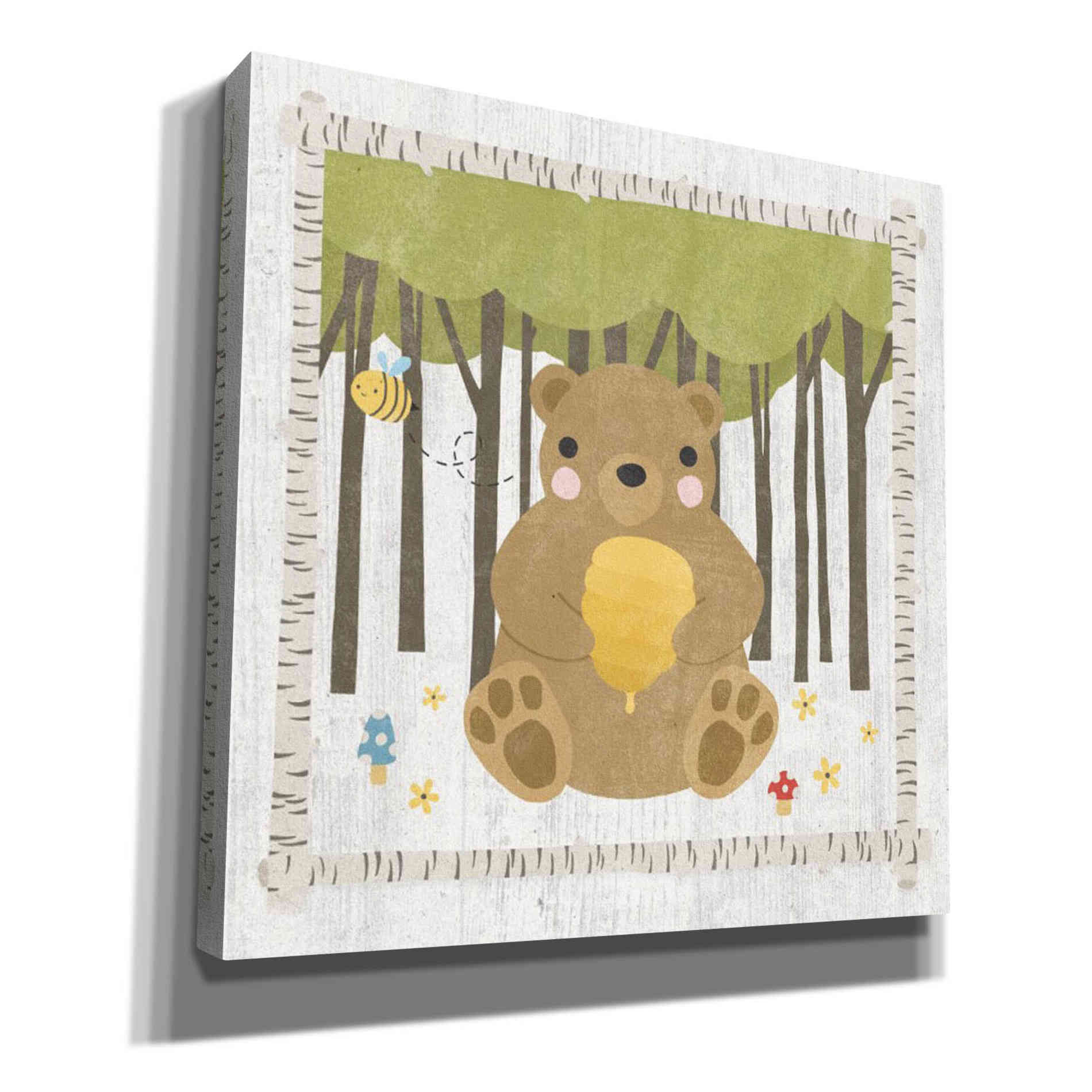 'Woodland Hideaway Bear' by Moira Hershey, Canvas Wall Art