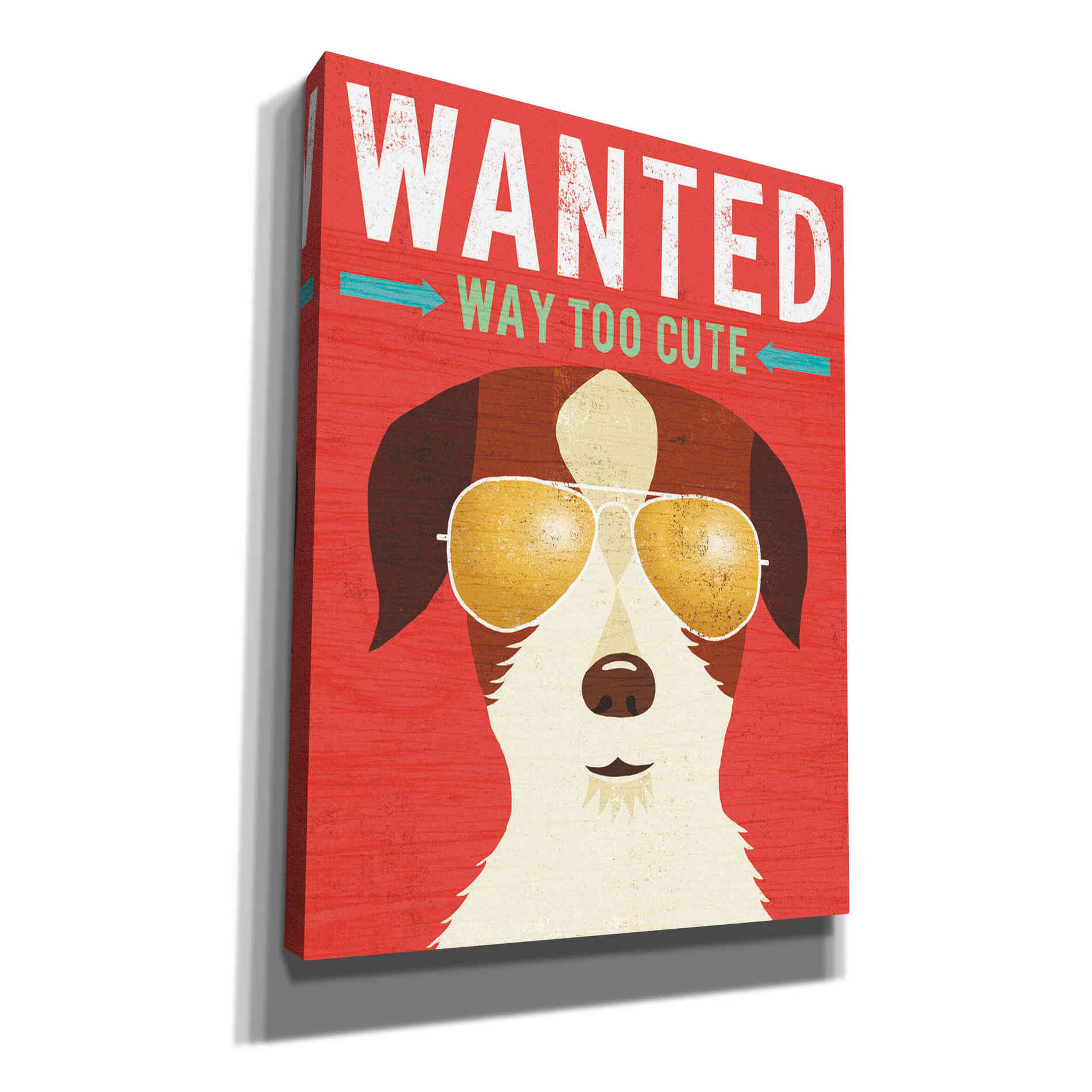 'Beach Bums Terrier I Wanted' by Michael Mullan, Canvas Wall Art