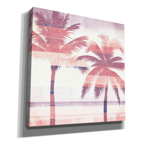Image of 'Beachscape Palms III Pink Purple' by Michael Mullan, Canvas Wall Art