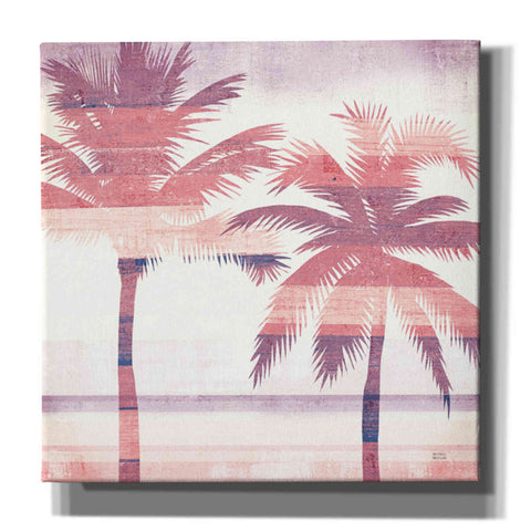 Image of 'Beachscape Palms III Pink Purple' by Michael Mullan, Canvas Wall Art