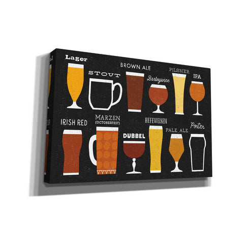 Image of 'Craft Beer List' by Michael Mullan, Canvas Wall Art