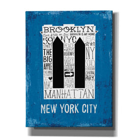 'Iconic NYC V' by Michael Mullan, Canvas Wall Art