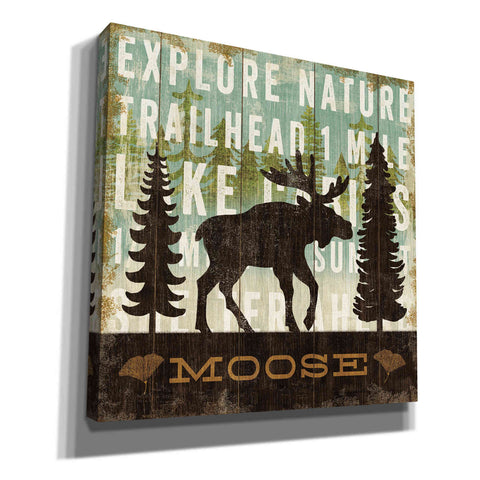 Image of 'Simple Living Moose' by Michael Mullan, Canvas Wall Art