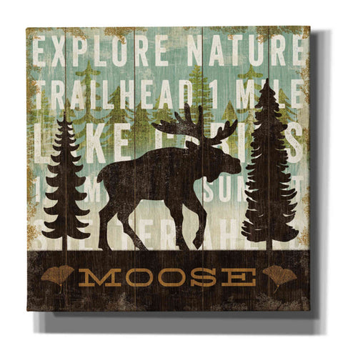 Image of 'Simple Living Moose' by Michael Mullan, Canvas Wall Art