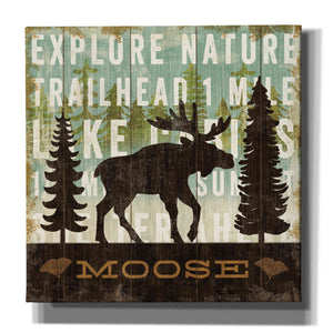 'Simple Living Moose' by Michael Mullan, Canvas Wall Art