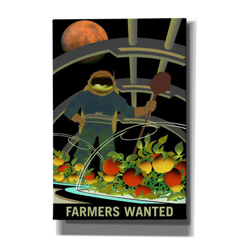 Image of 'Mars Explorer Series: Farmers Wanted' Canvas Wall Art,12 x 18