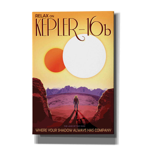 Image of 'Visions of the Future: Kepler-16b' Canvas Wall Art