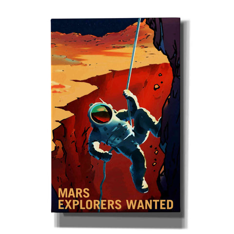 Image of 'Mars Explorer Series: Explorers Wanted' Canvas Wall Art,12 x 18