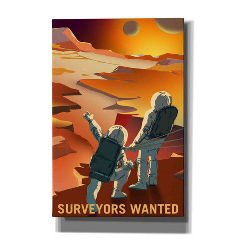 Image of 'Mars Explorer Series: Surveyors Wanted' Canvas Wall Art,12 x 18