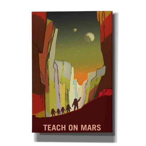 Image of 'Mars Explorer Series: Teach on Mars" Space Canvas Wall Art