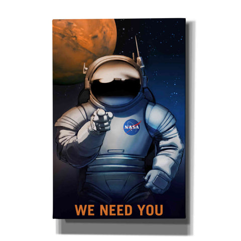Image of 'Mars Explorer Series: We Need You' Canvas Wall Art