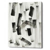 'Black and White Strokes North' Canvas Wall Art