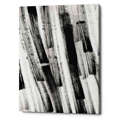 Image of 'Black and White Strokes South' Canvas Wall Art
