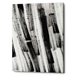 'Black and White Strokes South' Canvas Wall Art