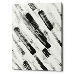 'Black and White Strokes North East' Canvas Wall Art