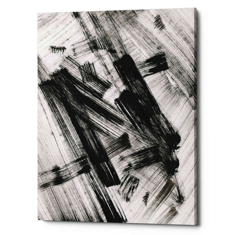 Image of 'Black and White Strokes N' Canvas Wall Art