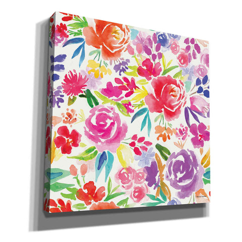 Image of 'Vibrant Floral Pattern' by Rachel Nieman, Canvas Wall Art,Size 1 Square
