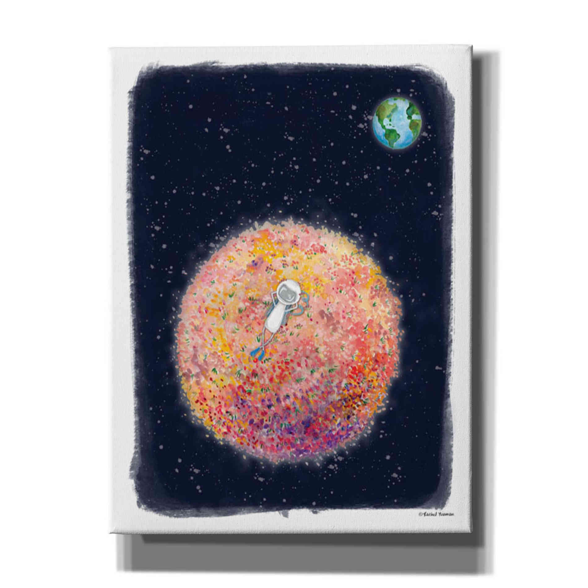 'Chillin on Moon' by Rachel Nieman, Canvas Wall Art,Size C Portrait