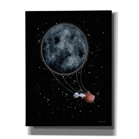 Image of 'Moon Hot Air Balloon' by Rachel Nieman, Canvas Wall Art,Size C Portrait