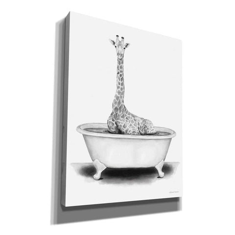 Image of 'Giraffe in Tub' by Rachel Nieman, Canvas Wall Art,Size B Portrait