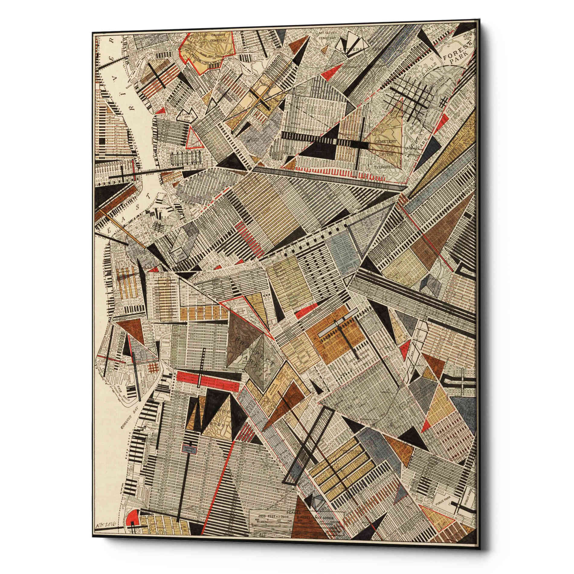 'Modern Map of Brooklyn' by Nikki Galapon Giclee Canvas Wall Art